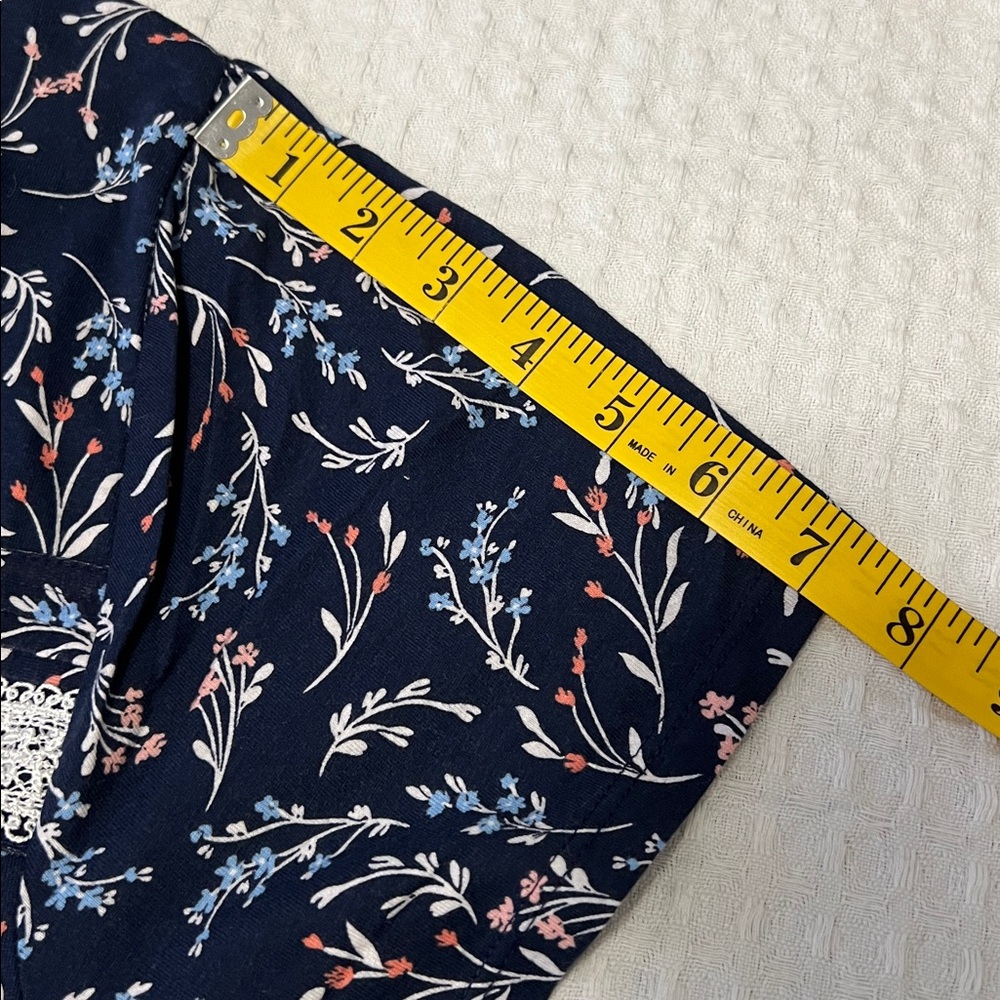 NWT Croft & Barrow Navy Blue Floral Print Long Nightgown Size 3X - Picture 14 of 14